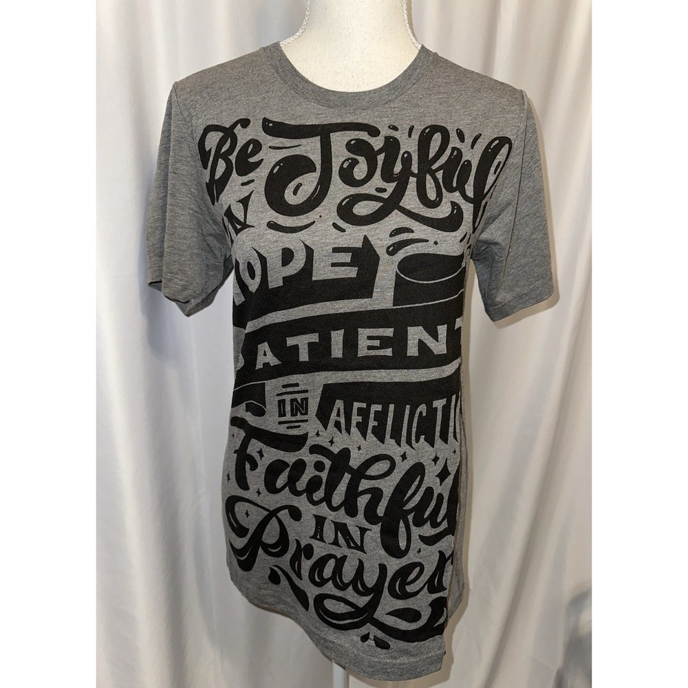 Walk In Love Tee Size S Possitive Message Gray Pullover Crew Religious